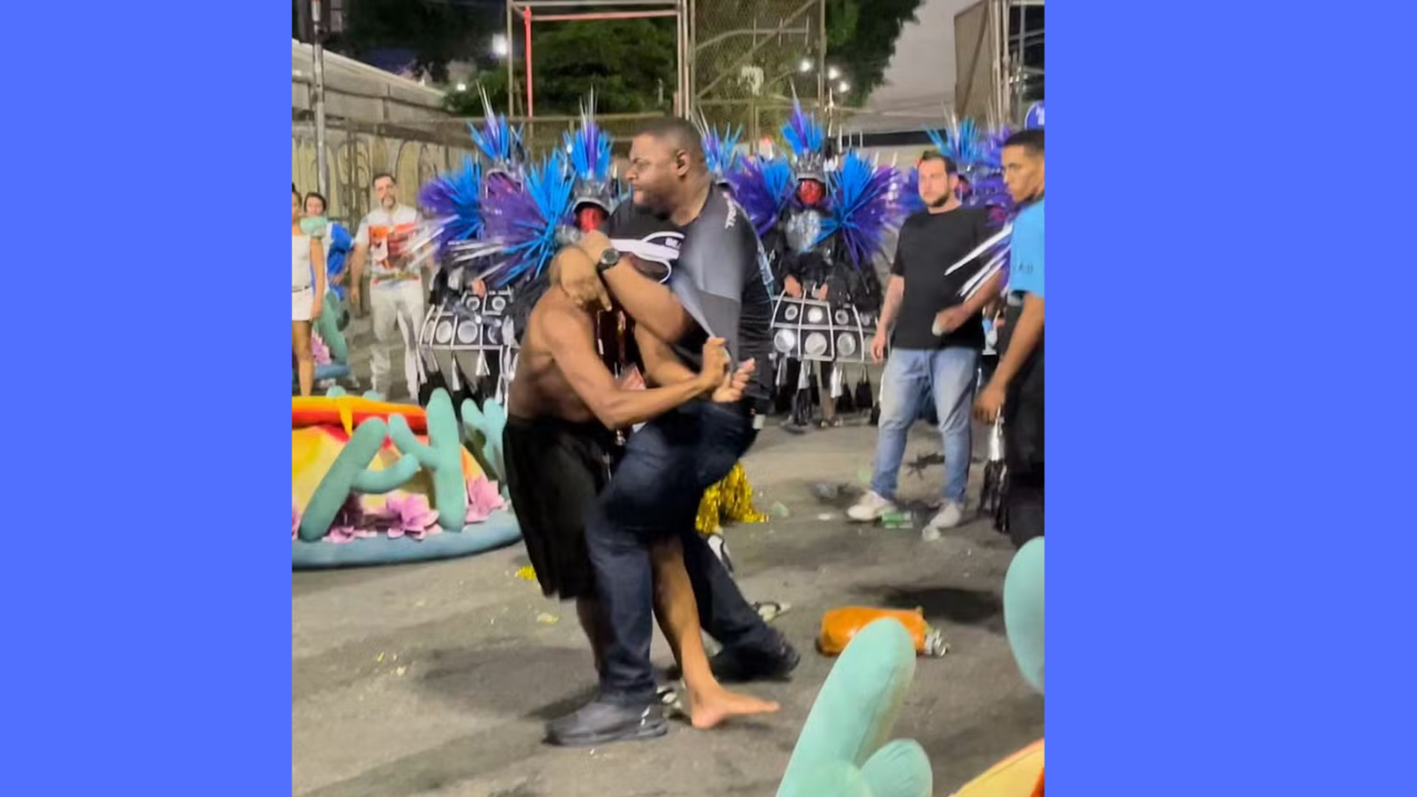 Confusão na Sapucaí: Segurança da LIESA e ambulante entram em conflito na concentração