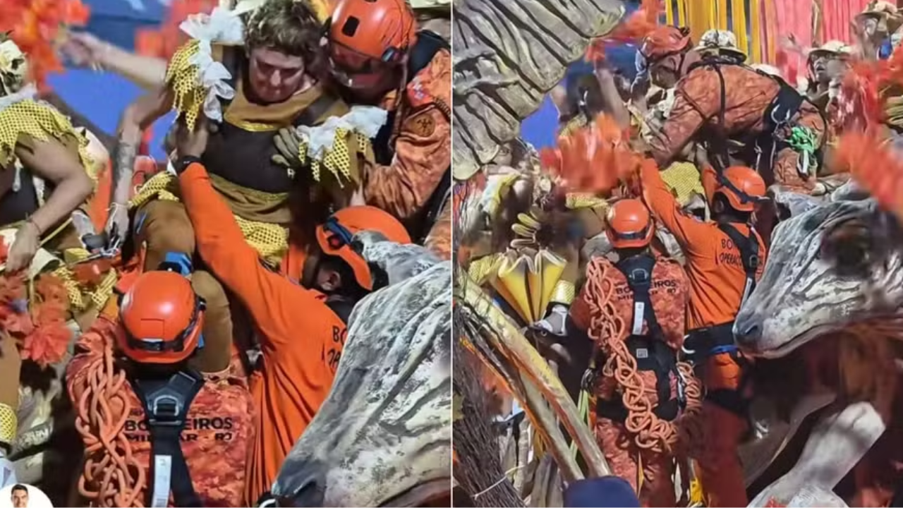 Mulher sofre mal-súbito durante desfile na Sapucaí e é socorrida pelos bombeiros