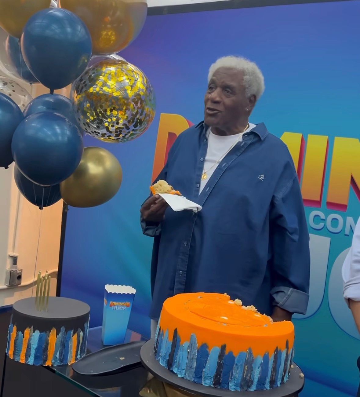 Tony Tornado celebra 96 anos com homenagem nos bastidores da TV Globo