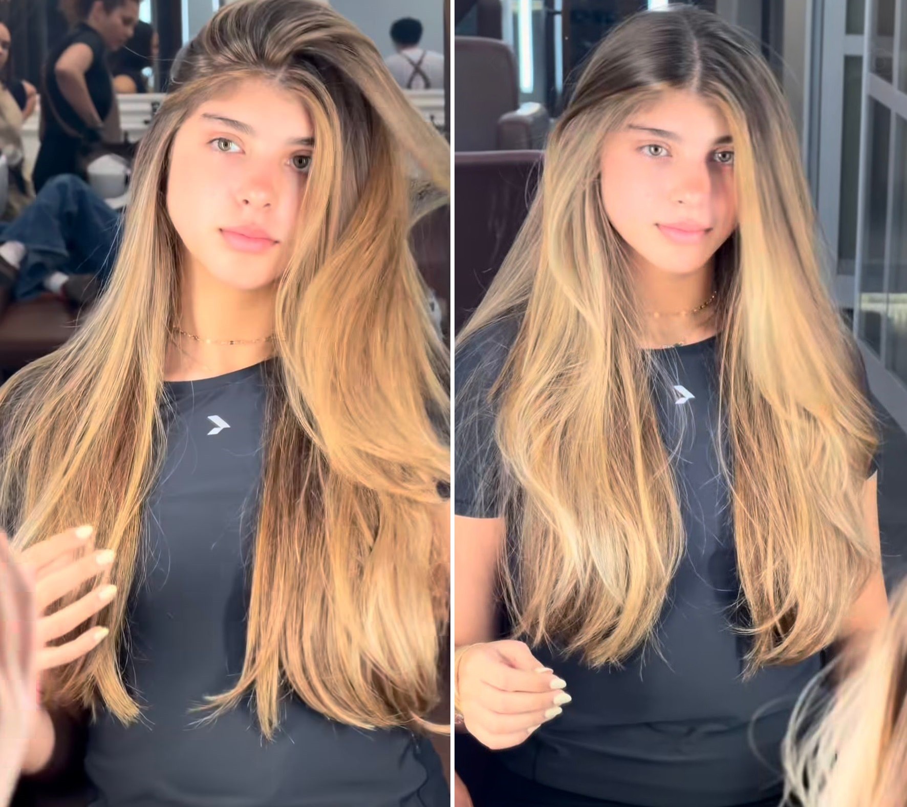 Sofia, filha de Grazi Massafera, surpreende com beleza após dia em salão de beleza