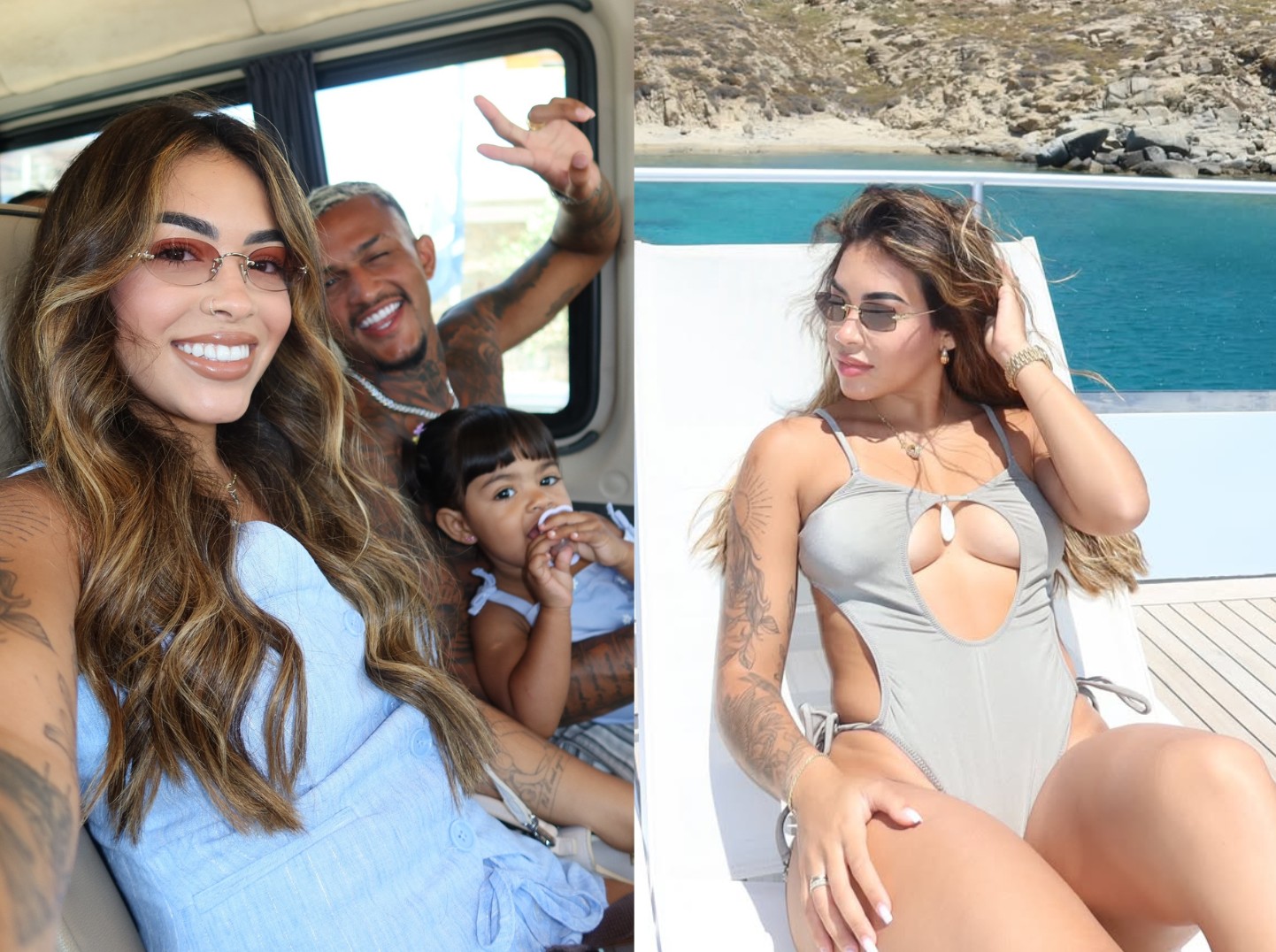 Wesley França, cortado da Copa do Mundo por lesão, desfruta férias na Grécia com a família