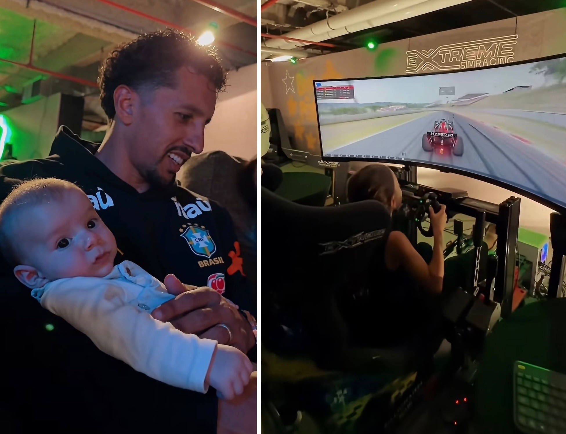Família de Marquinhos visita CT da Seleção Brasileira e filhos se divertem na sala de games