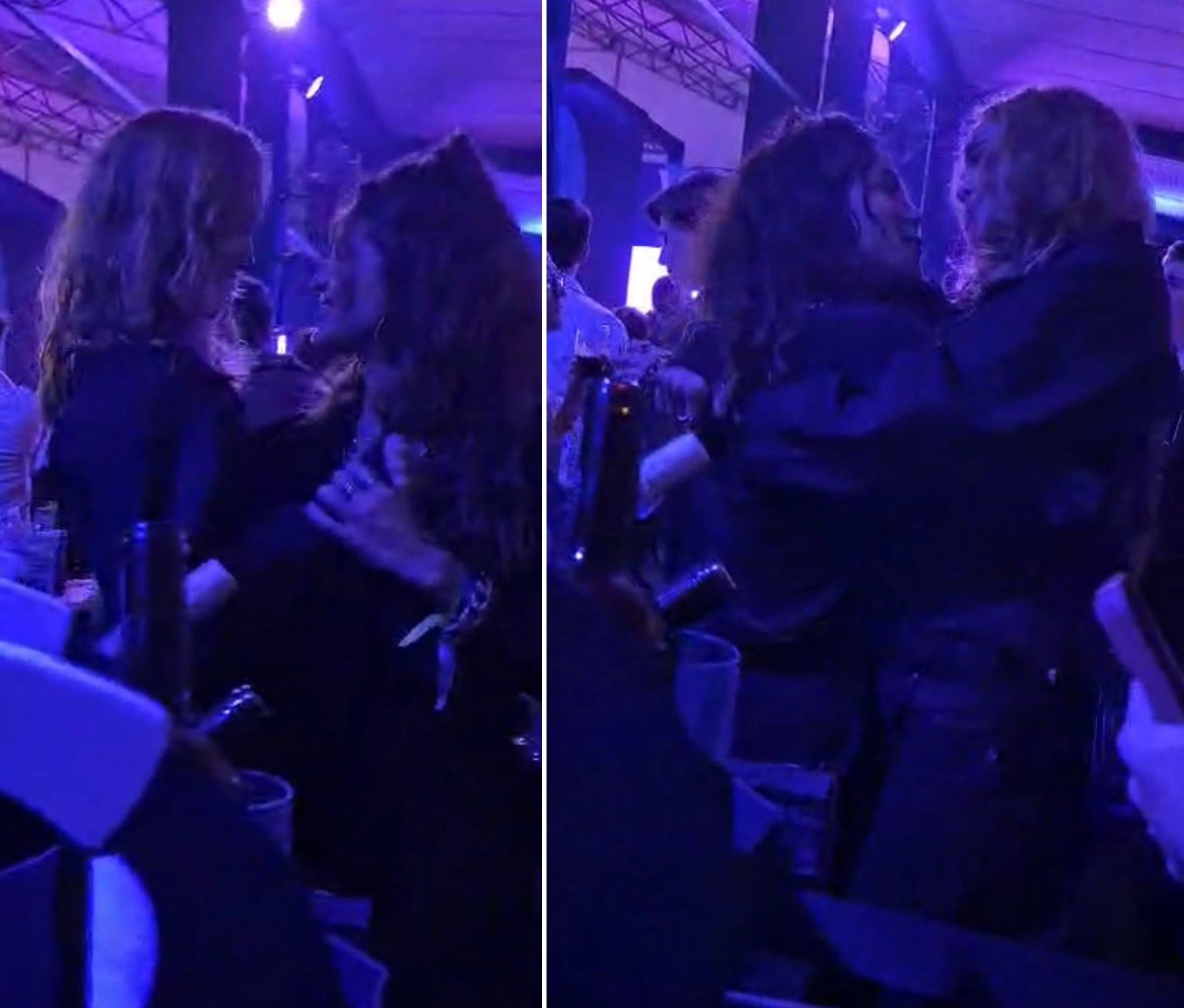 Nanda Costa e Emilie Rey são vistas em clima de romance no show de Marisa Monte