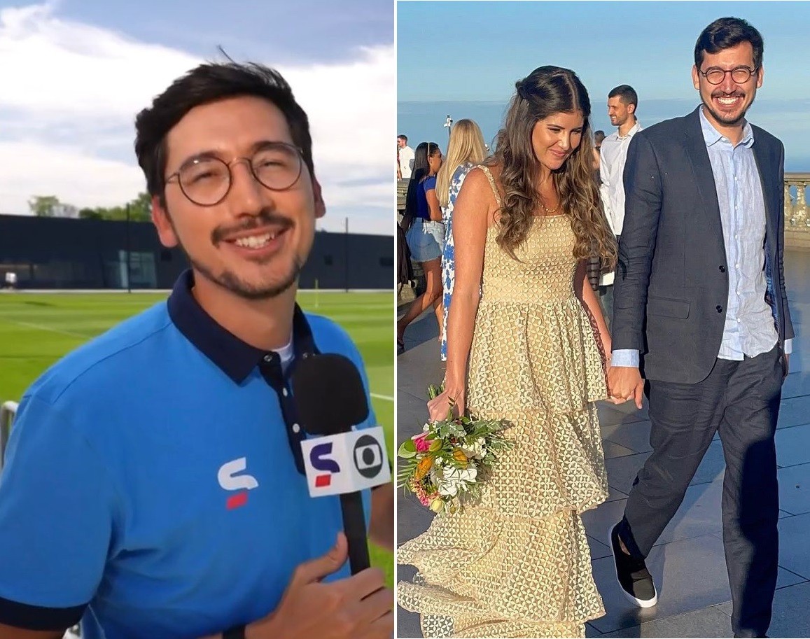 Nilson Klava, repórter da Globo, celebra casamento com jornalista no Cristo Redentor