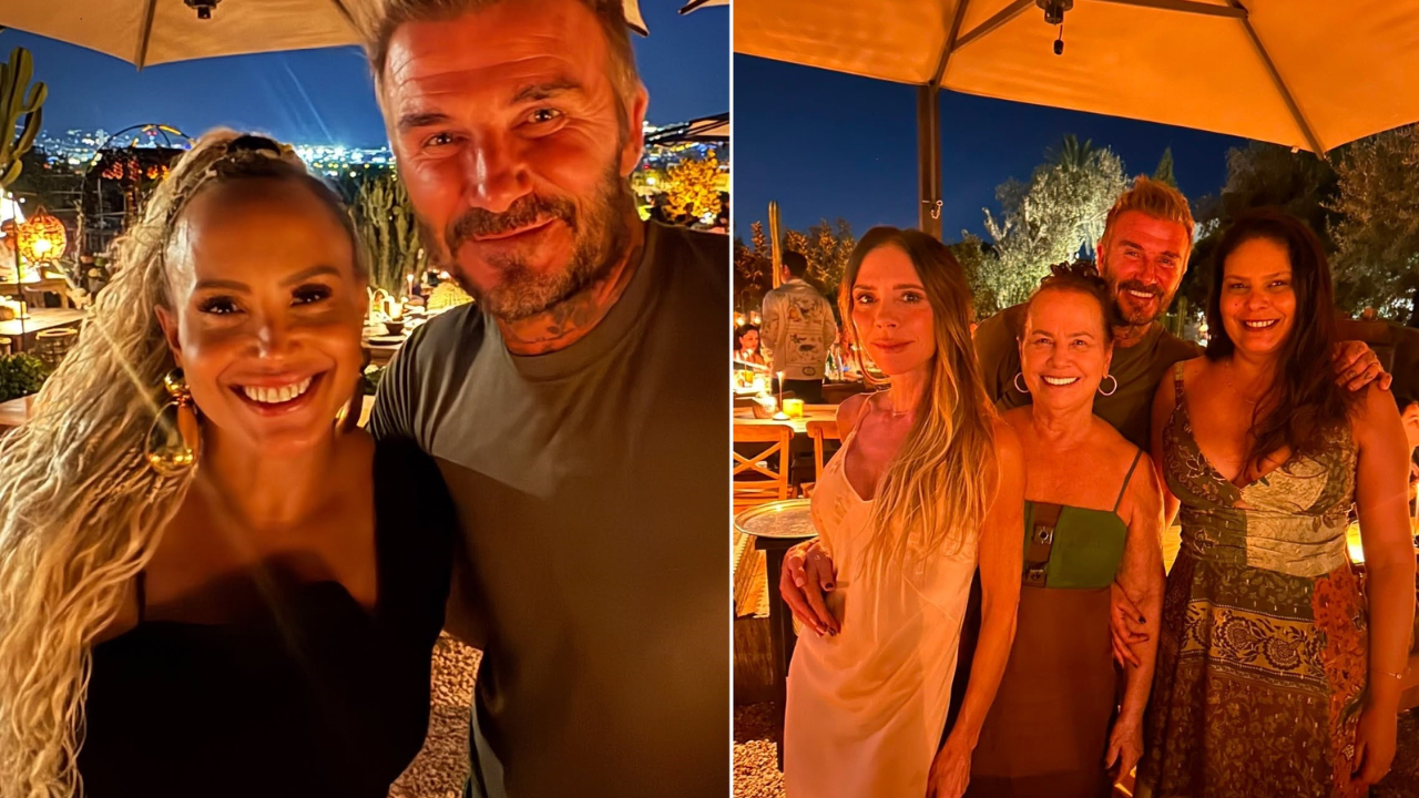 David e Victoria Beckham jantam com a família de Ronaldo Nazário em Ibiza