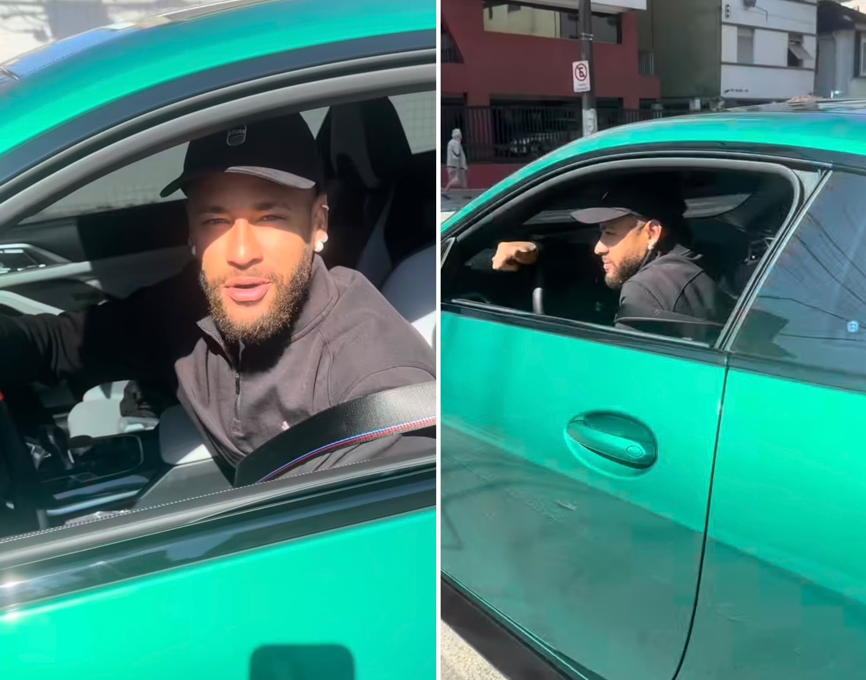 Neymar em Santos dirige carro de luxo avaliado em R$ 1 milhão sem seguranças