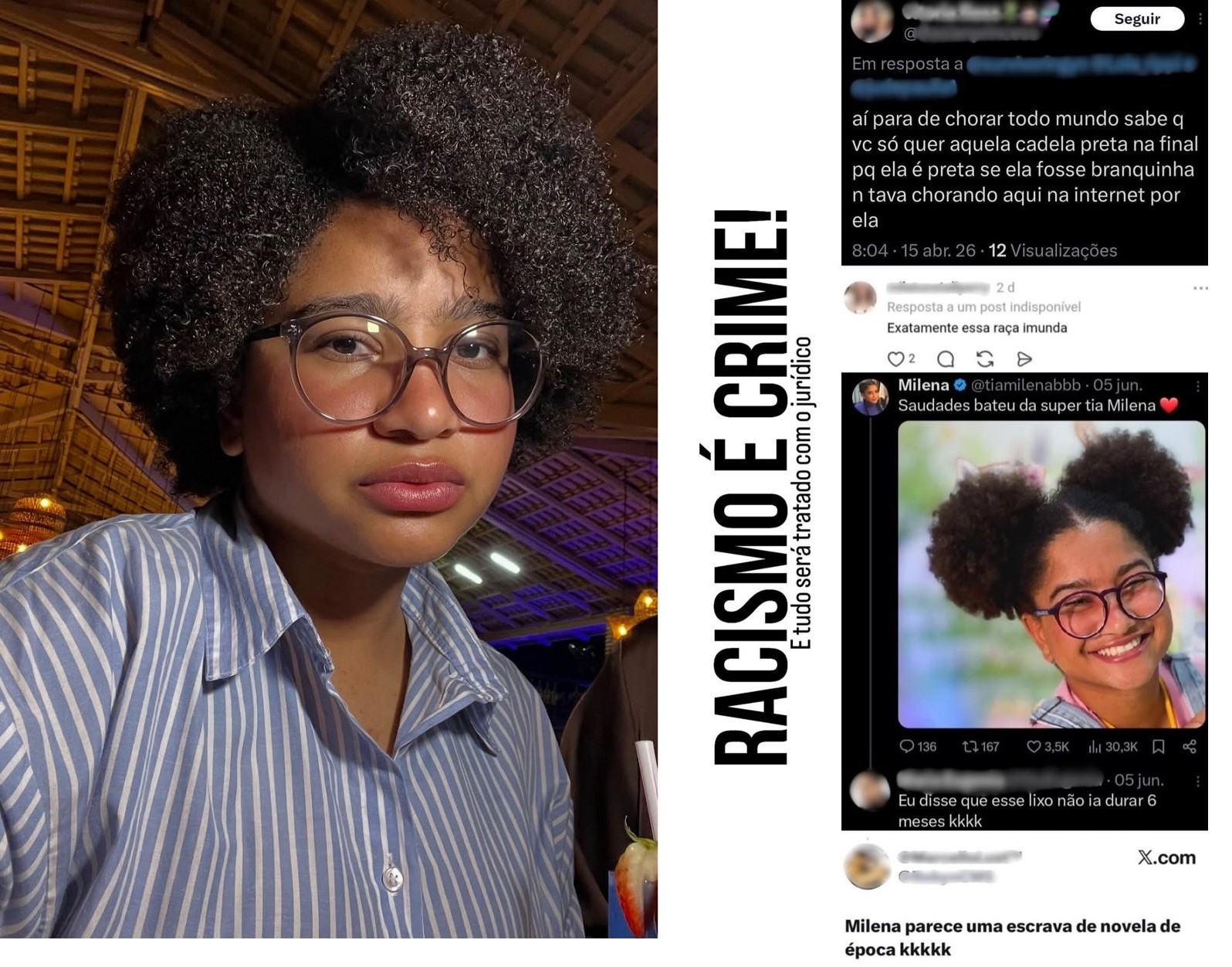 Ex-BBB Tia Milena denuncia ataques racistas após encontro com Samira