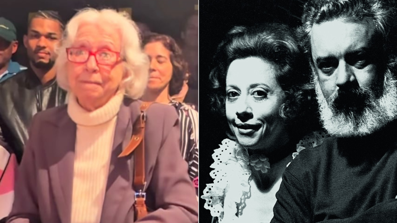Fernanda Montenegro se emociona ao rever a peça O beijo no asfalto no Rio de Janeiro