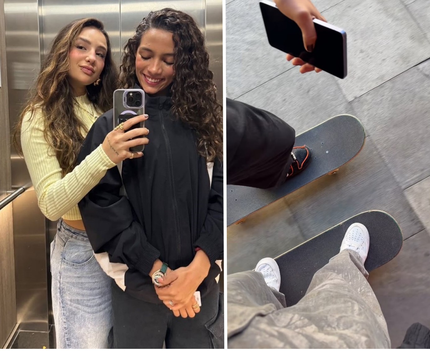 Rayssa Leal e namorada influenciadora curtem skate no Rio de Janeiro