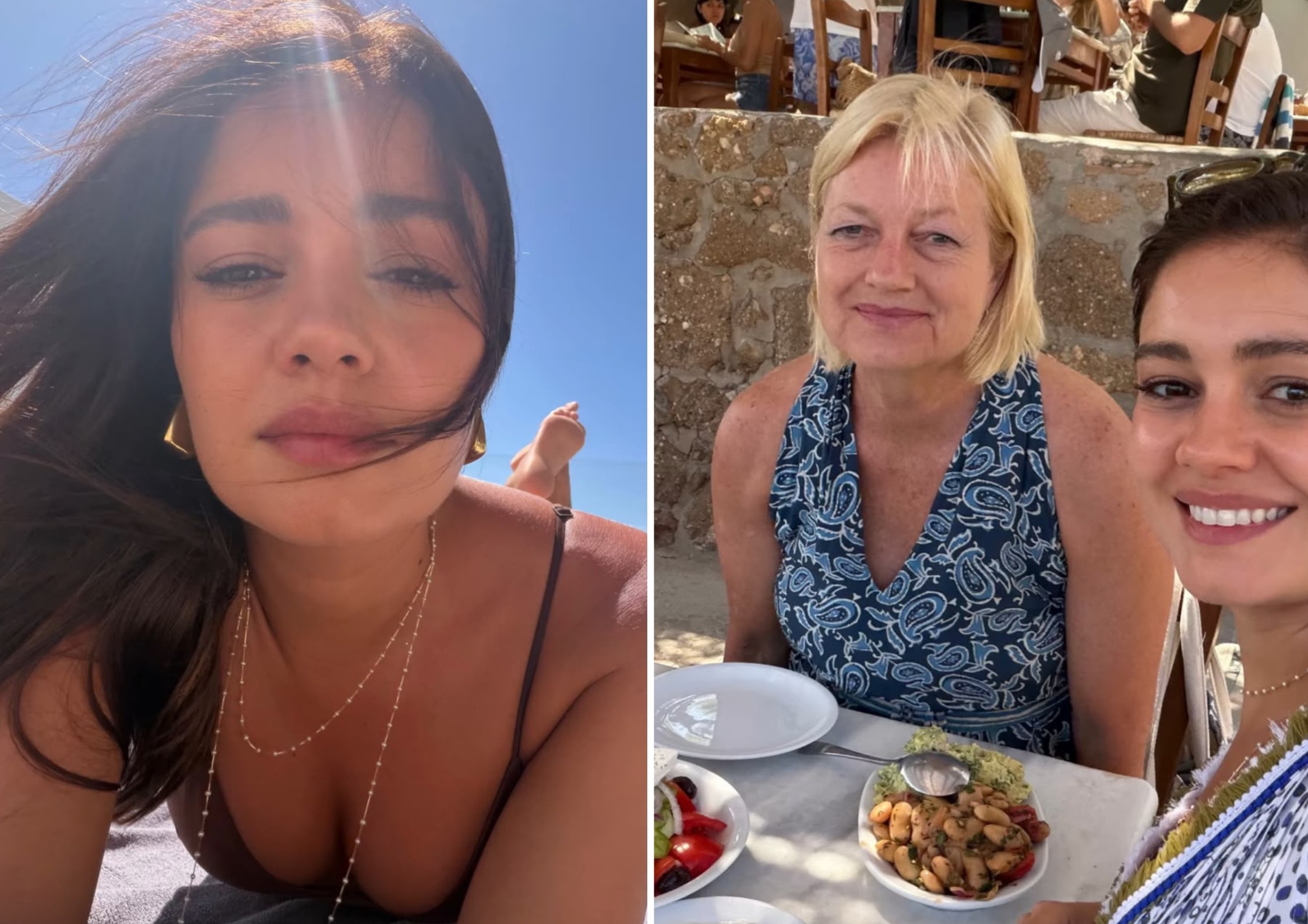 Sophie Charlotte na Grécia realiza sonho de viajar ao lado da mãe em férias