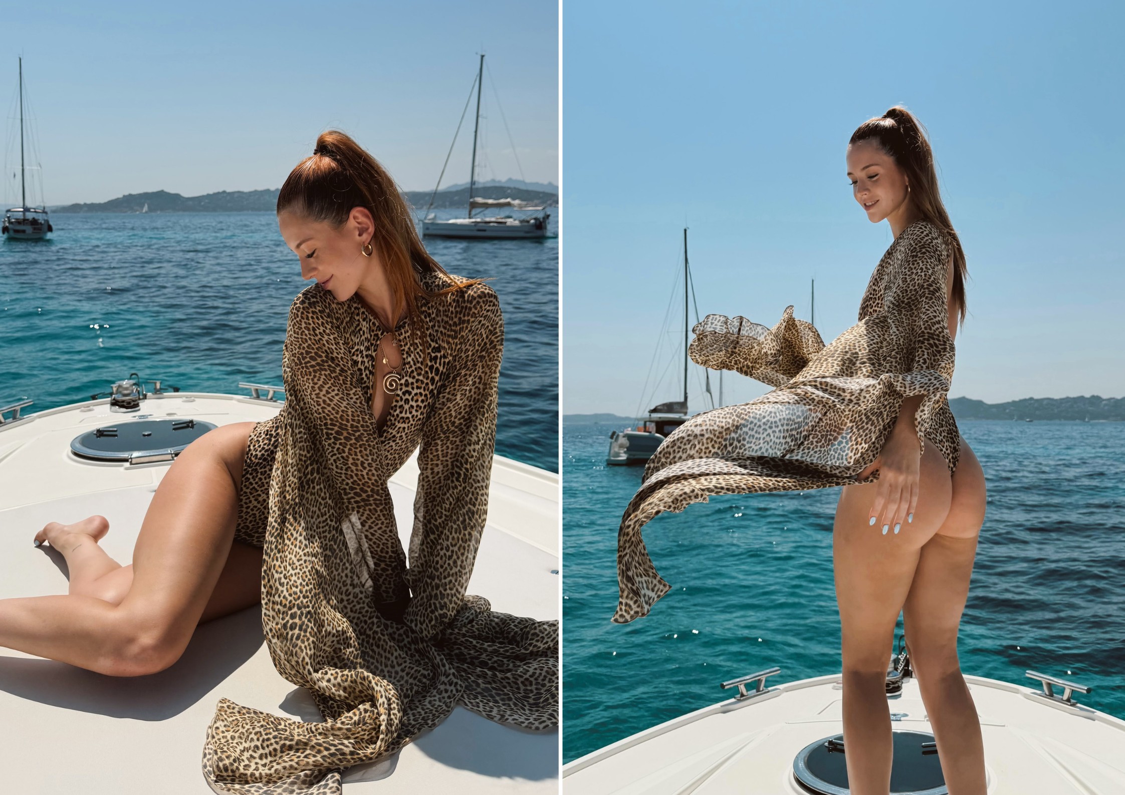 Amanda Araújo esbanja estilo de maiô durante férias na Itália com a família