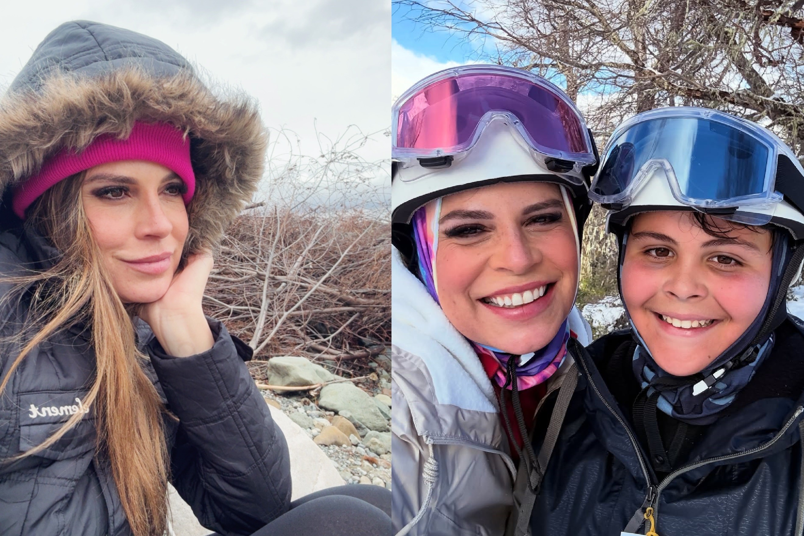 Maryeva Oliveira realiza o sonho do filho Rian de conhecer a neve em Bariloche