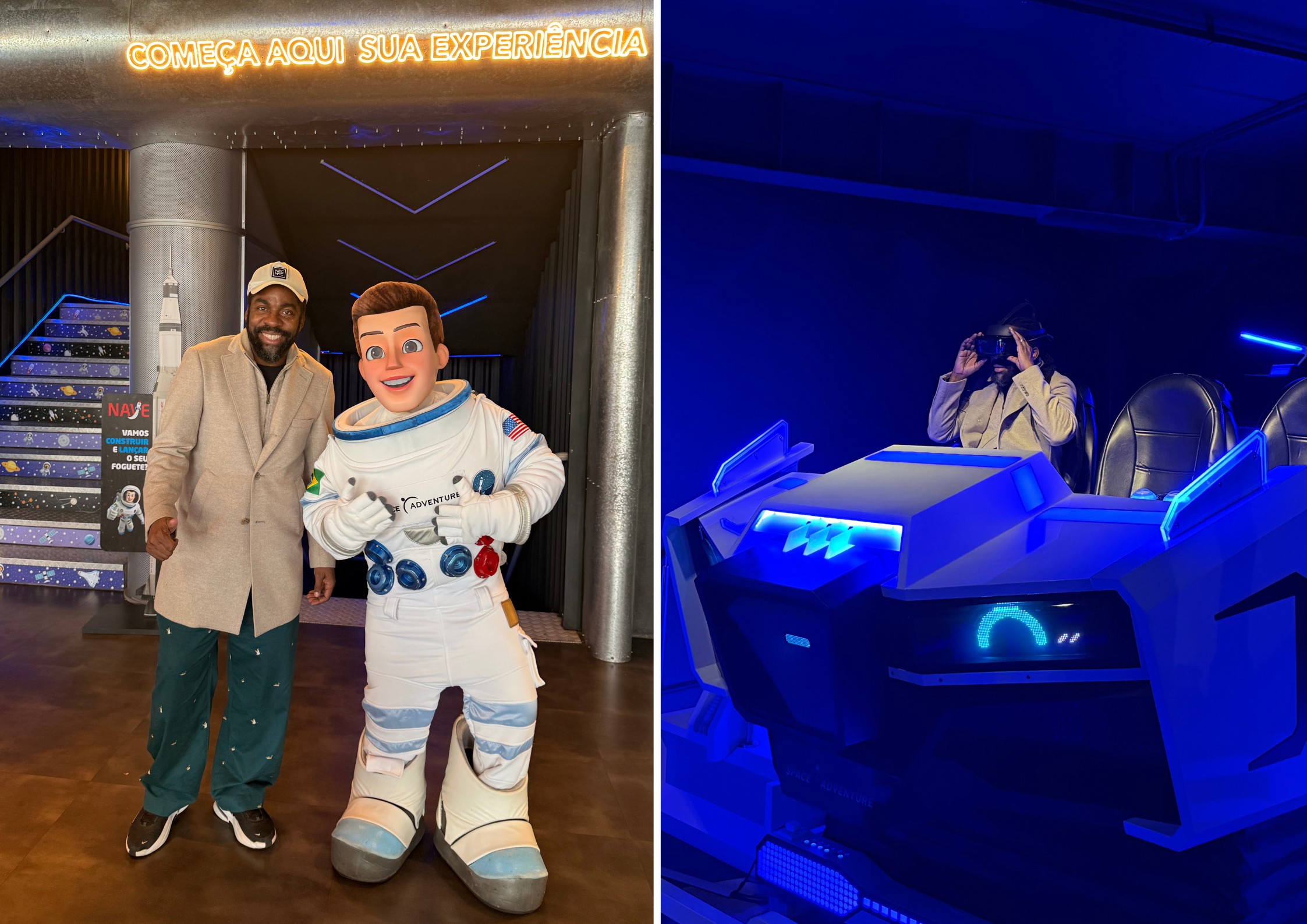 Lázaro Ramos visita parque da NASA em Canela durante evento de cinema na Serra Gaúcha