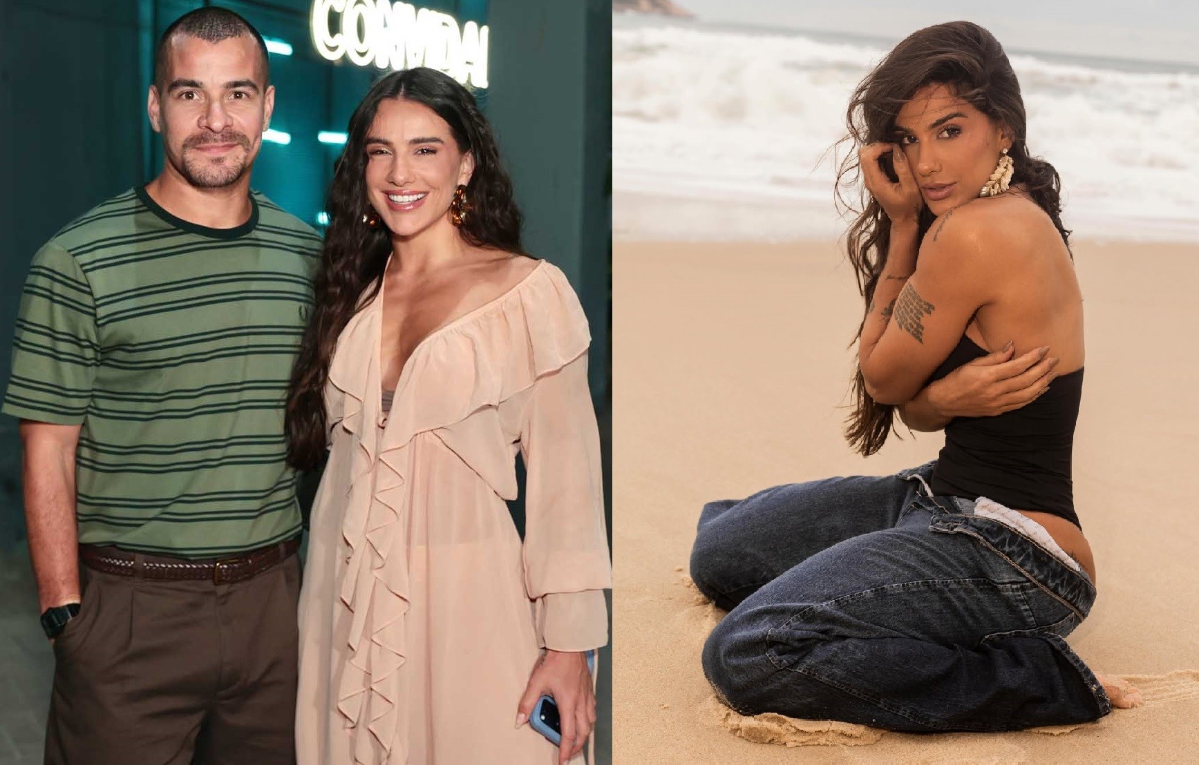 Thiago Martins assume namoro com Luiza Caldi durante show no Rio