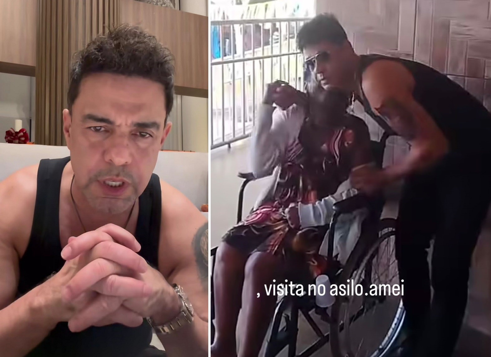 Zezé Di Camargo critica sósia e o acusa de enganar idosos em asilo