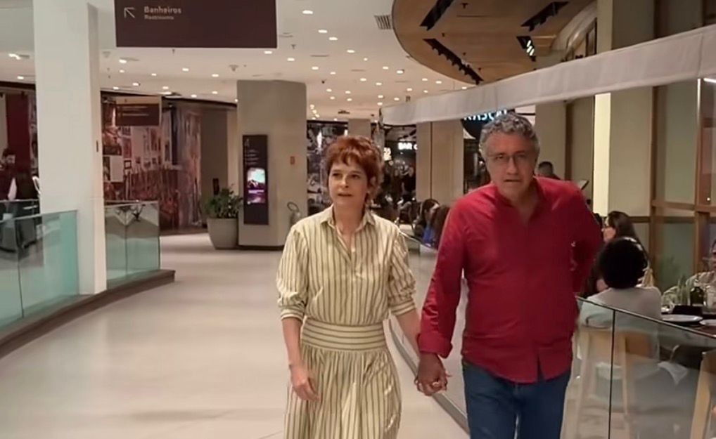 Drica Moraes surge de mãos dadas com o marido após reatar casamento