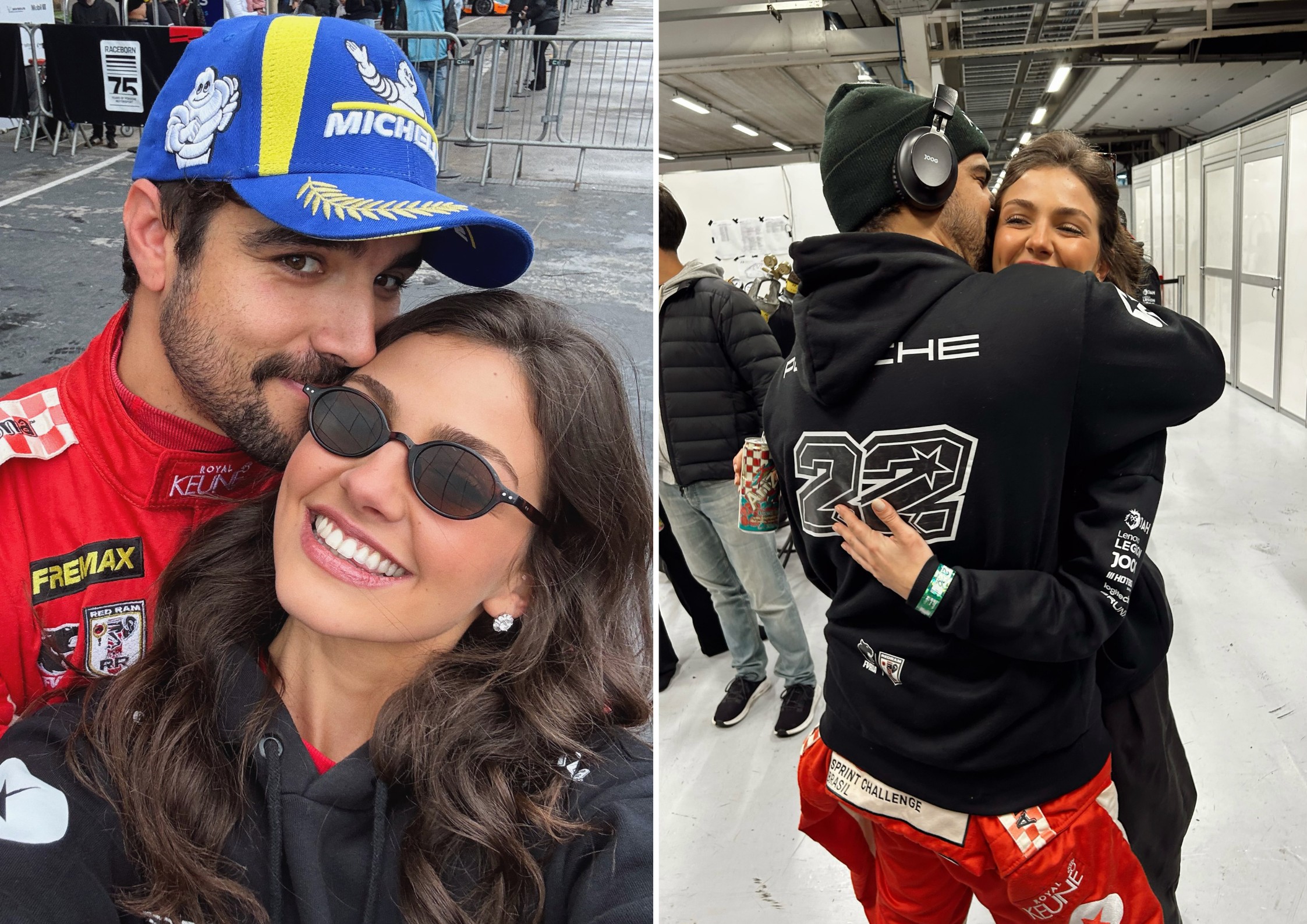 Vitória Bohn celebra momento com Caio Castro em Interlagos