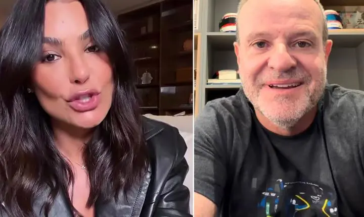 Cíntia Chagas e Rubinho Barrichello assumem namoro após romances com famosos