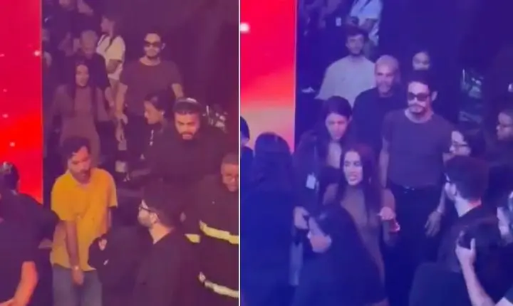 Anitta e Danilo Mesquita são vistos aos beijos nos bastidores de programa da Globo