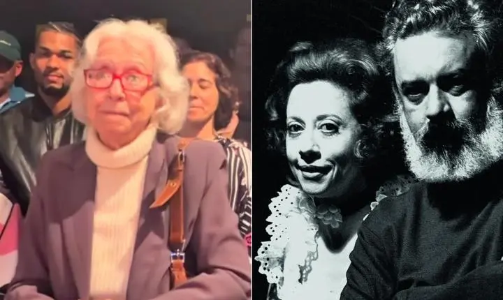 Fernanda Montenegro se emociona ao rever a peça O beijo no asfalto no Rio de Janeiro