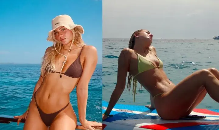 Manu Howlett, filha de Eduardo Moscovis, aproveita verão europeu em Ibiza