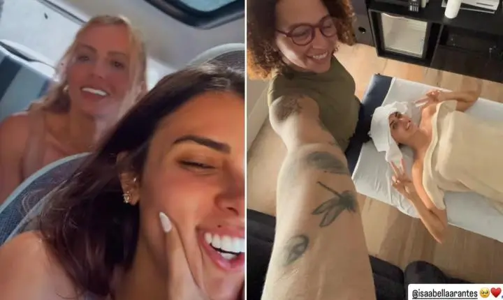 Gabriel Medina e Isabella Arantes curtem lua de mel em Maresias após casamento