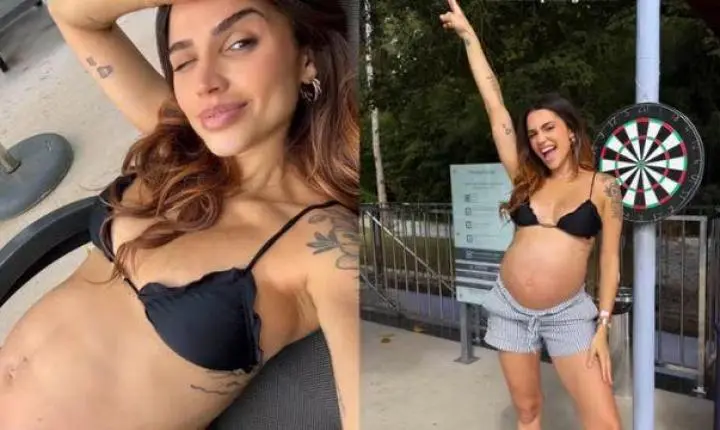 Paula Amorim exibe reta final da gestação durante viagem de férias em Ouro Preto