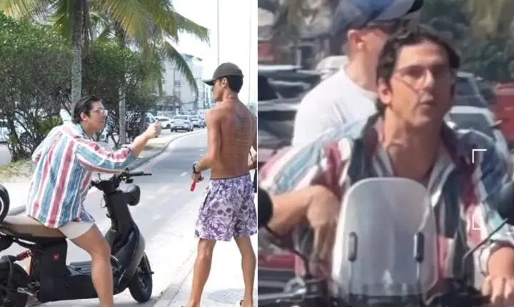 Rafael Infante discute com fotógrafo na praia e vídeo gera grande repercussão
