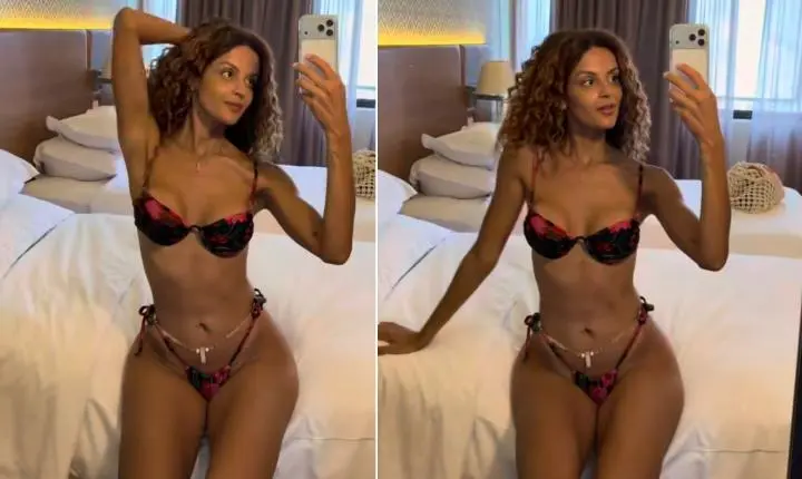 Uau! Gabriela Loran, a Viviane de 'Três Graças', incendeia a web com biquíni minúsculo